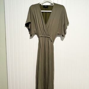 Anthropologie COA Green Modal Wrap Dress Size Medium